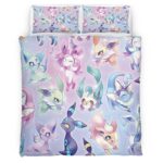 Housse De Couette Évolution Évoli Pokémon 5 Parure de lit Ensemble De Literie