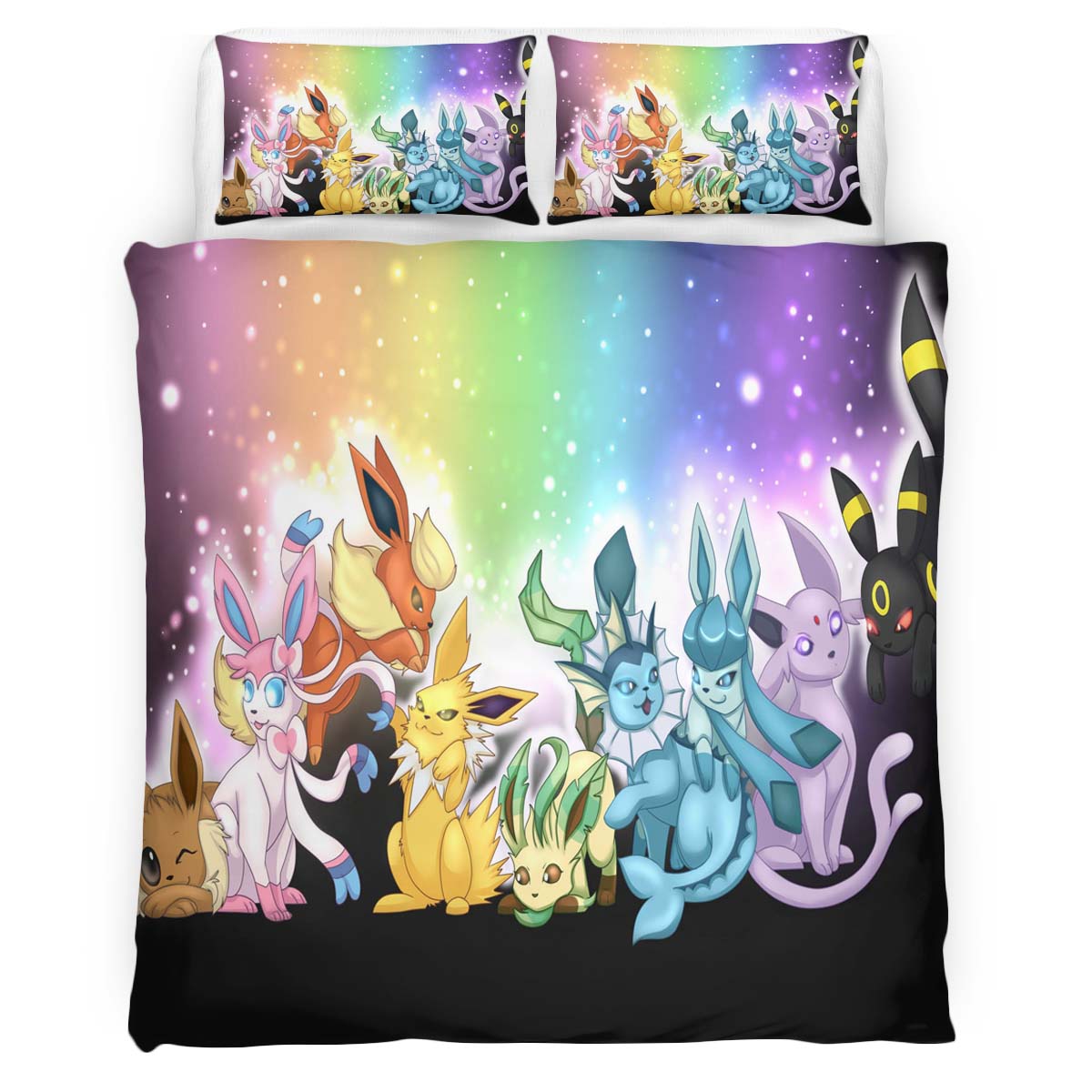 Housse De Couette Évolution Évoli Pokémon 6 Parure de lit Ensemble De Literie