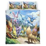 Housse De Couette Évolution Évoli Pokémon 8 Parure de lit Ensemble De Literie
