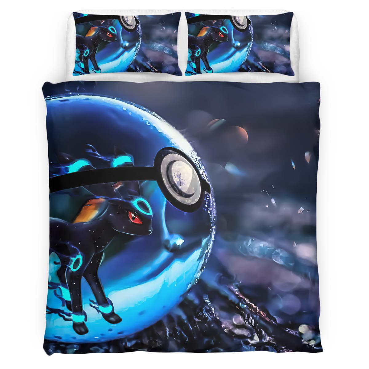 Housse De Couette Évolution Évoli Poké Ball 2 Parure de lit Ensemble De Literie