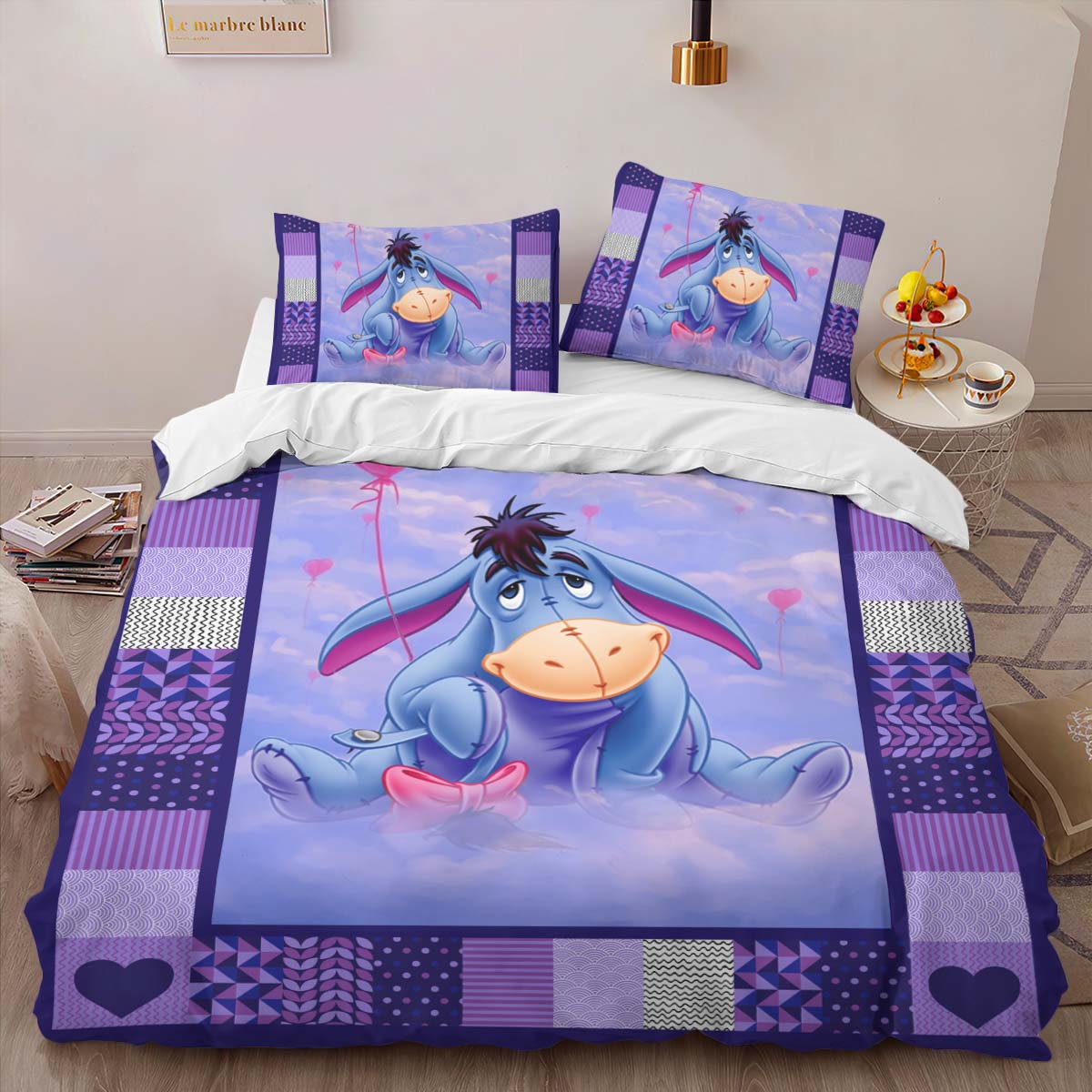 Housse De Couette Bourriquet Winnie l’Ourson 3 Parure de lit Ensemble De Literie – Image 2