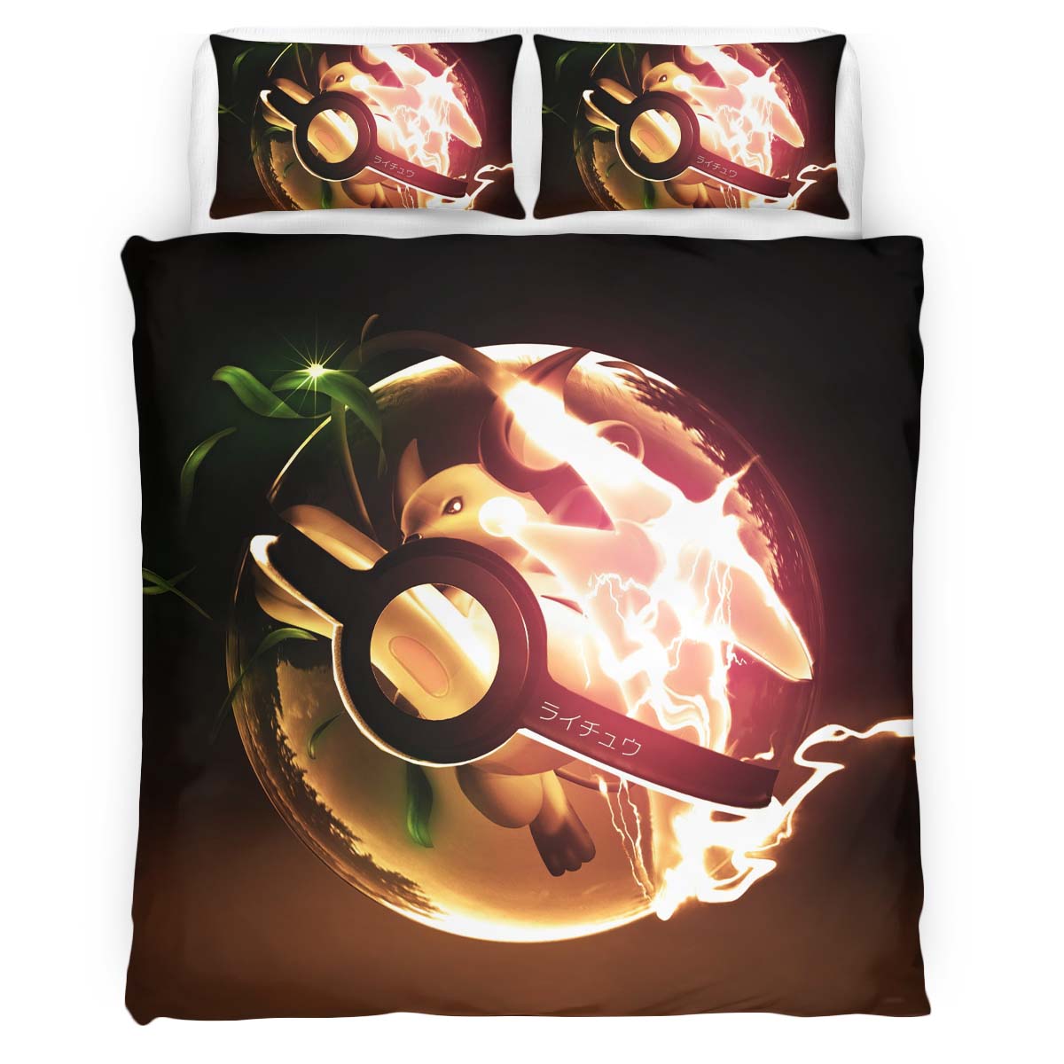 Housse De Couette Évolution Poké Ball Pokémon 2 Parure de lit Ensemble De Literie