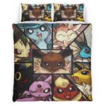 Housse De Couette Évolution Poké Ball Pokémon 4 Parure de lit Ensemble De Literie