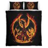 Housse De Couette Dracaufeu Feu Pokémon Parure de lit Ensemble De Literie