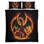 Housse De Couette Dracaufeu Feu Pokémon Parure de lit Ensemble De Literie