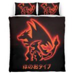 Housse De Couette Dracaufeu Feu Pokémon 2 Parure de lit Ensemble De Literie