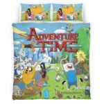 Housse De Couette Fortnite Adventure Time Jake et Finn Parure de lit Ensemble De Literie