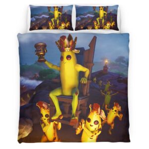Housse De Couette Fortnite Battle Royale Peely le Roi Banane Parure de lit Ensemble De Literie