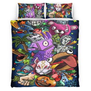 Housse De Couette Fortnite Lama de butin Drift Tomatohead Cuddle Team Leader V-Bucks Parure de lit Ensemble De Literie