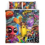 Housse De Couette Fortnite Skin Fishstick Peely Deadpool Parure de lit Ensemble De Literie