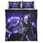 Housse De Couette Fortnite Skull Trooper Skin 02 Parure de lit Ensemble De Literie