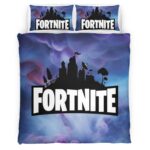 Housse De Couette Fortnite Ciel et logo Parure de lit Ensemble De Literie