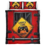 Housse De Couette Game Zone Warning Parure de lit Ensemble De Literie