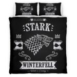 Housse De Couette Game of Thrones Maison Stark Parure de lit Ensemble De Literie