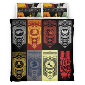 Housse De Couette Game of Thrones Maisons 3 Parure de lit Ensemble De Literie