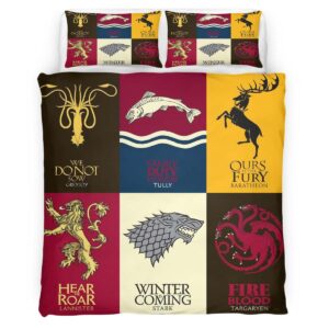 Housse De Couette Game of Thrones Maisons Parure de lit Ensemble De Literie