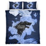 Housse De Couette Game of Thrones L’hiver arrive 10 Parure de lit Ensemble De Literie