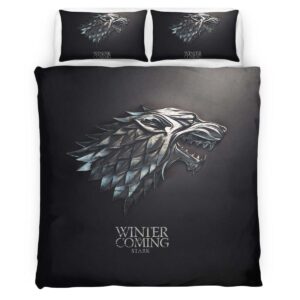 Housse De Couette Game of Thrones L’hiver arrive 3 Parure de lit Ensemble De Literie