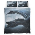 Housse De Couette Game of Thrones L’hiver arrive Dragon 40 Parure de lit Ensemble De Literie