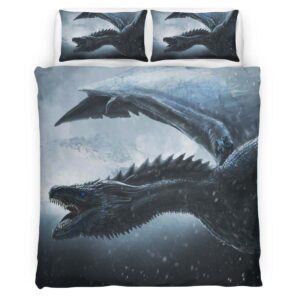 Housse De Couette Game of Thrones L’hiver arrive Dragon 40 Parure de lit Ensemble De Literie