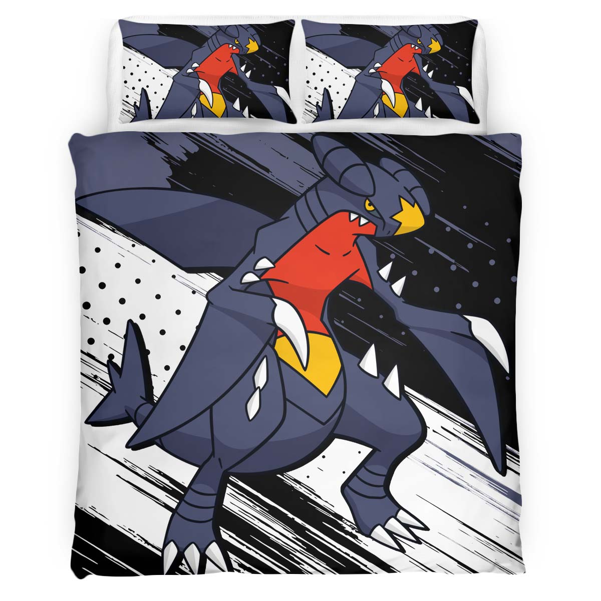 Housse De Couette Carchacrok Pokémon Parure de lit Ensemble De Literie