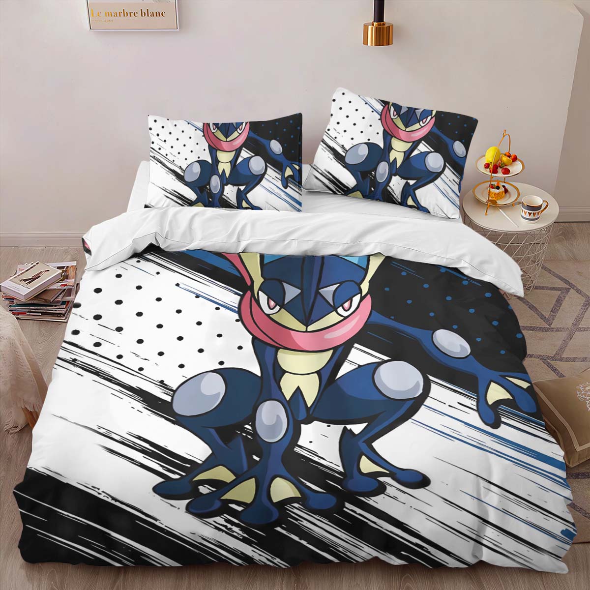 Housse De Couette Greninja Pokémon Parure de lit Ensemble De Literie – Image 2