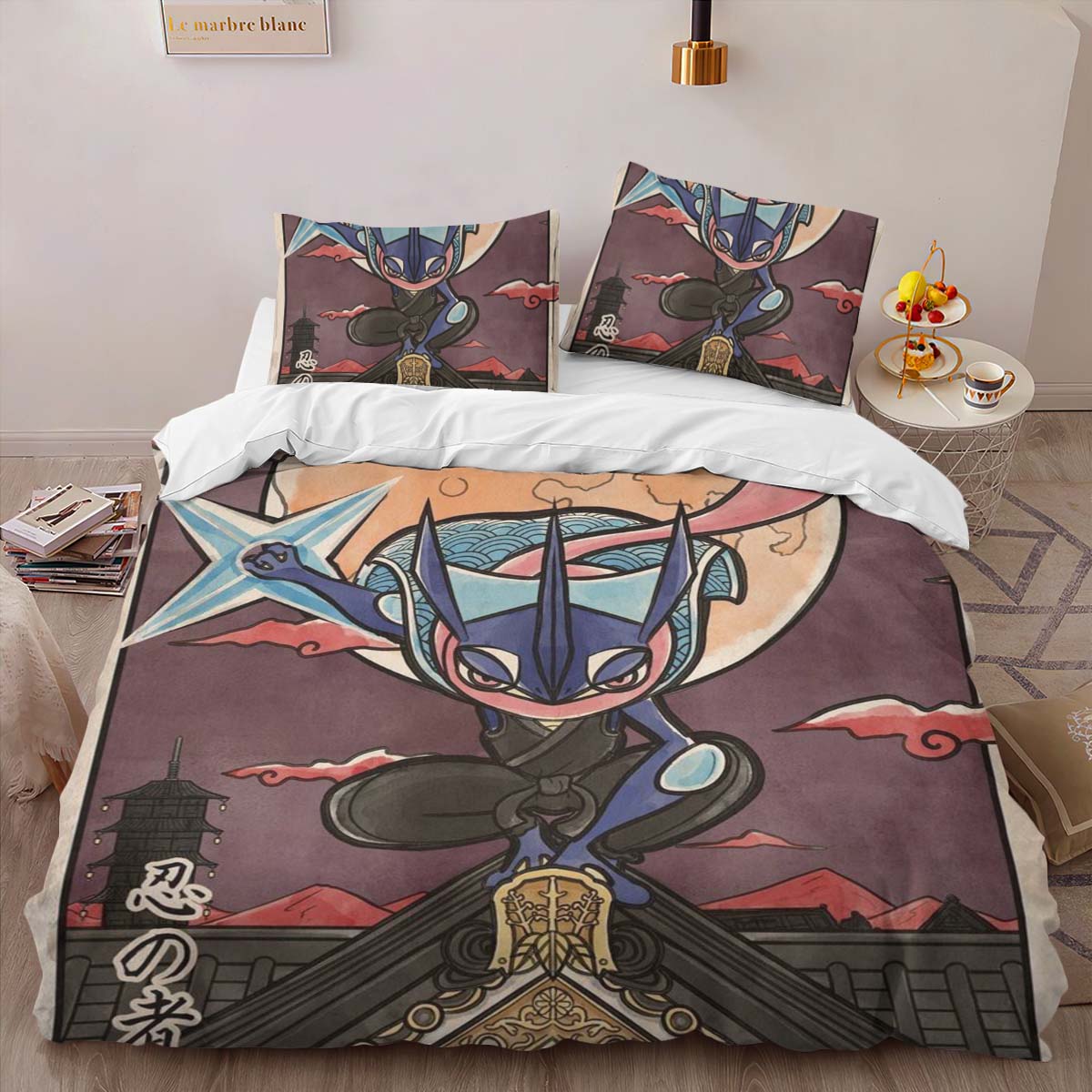 Housse De Couette Greninja Pokémon 2 Parure de lit Ensemble De Literie – Image 2