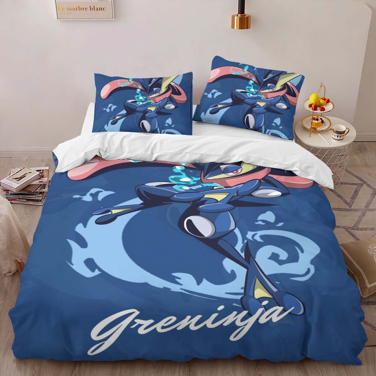 Housse De Couette Greninja Pokémon 3 Parure de lit Ensemble De Literie – Image 2
