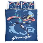 Housse De Couette Greninja Pokémon 3 Parure de lit Ensemble De Literie