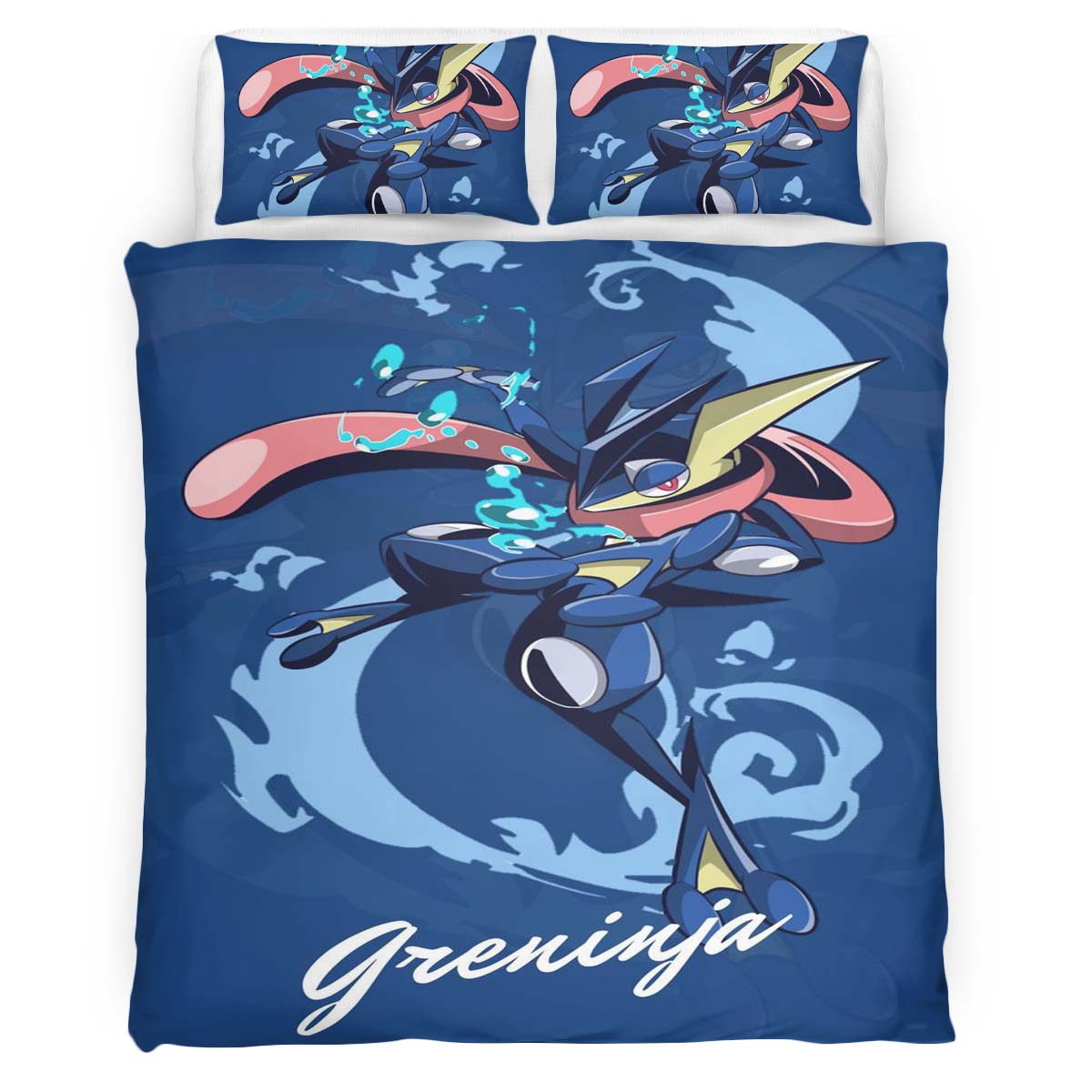 Housse De Couette Greninja Pokémon 3 Parure de lit Ensemble De Literie