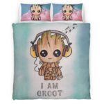 Housse De Couette Groot I Am Groot Parure de lit Ensemble De Literie
