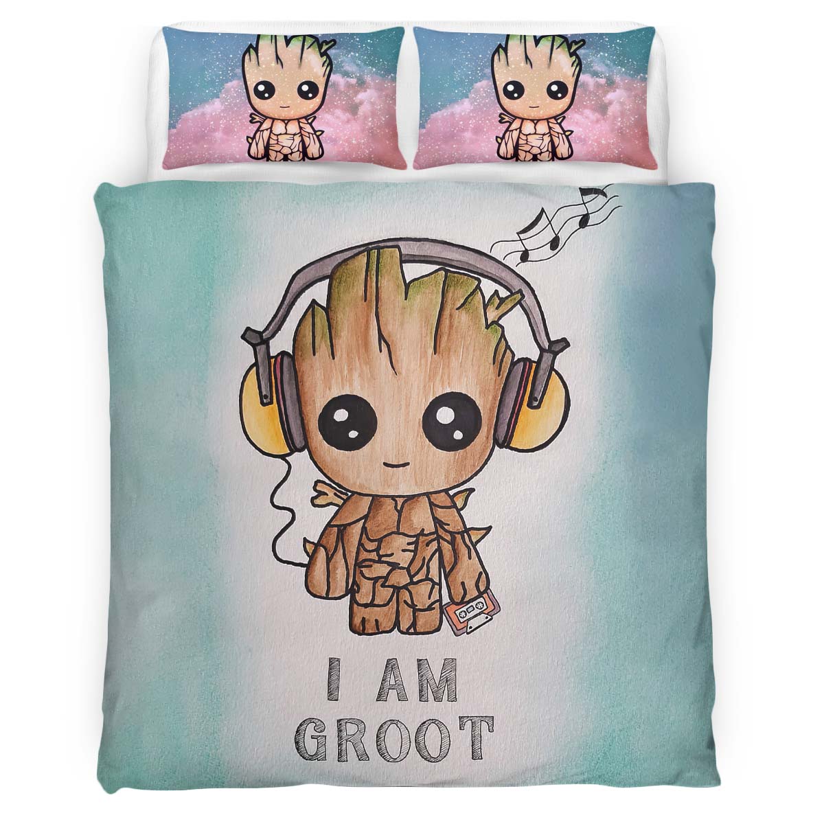 Housse De Couette Groot I Am Groot Parure de lit Ensemble De Literie