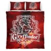 Housse De Couette Gryffondor Harry Potter 1 Parure de lit Ensemble De Literie