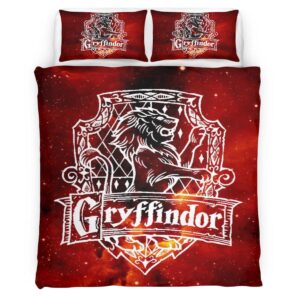 Housse De Couette Gryffondor Harry Potter 1 Parure de lit Ensemble De Literie