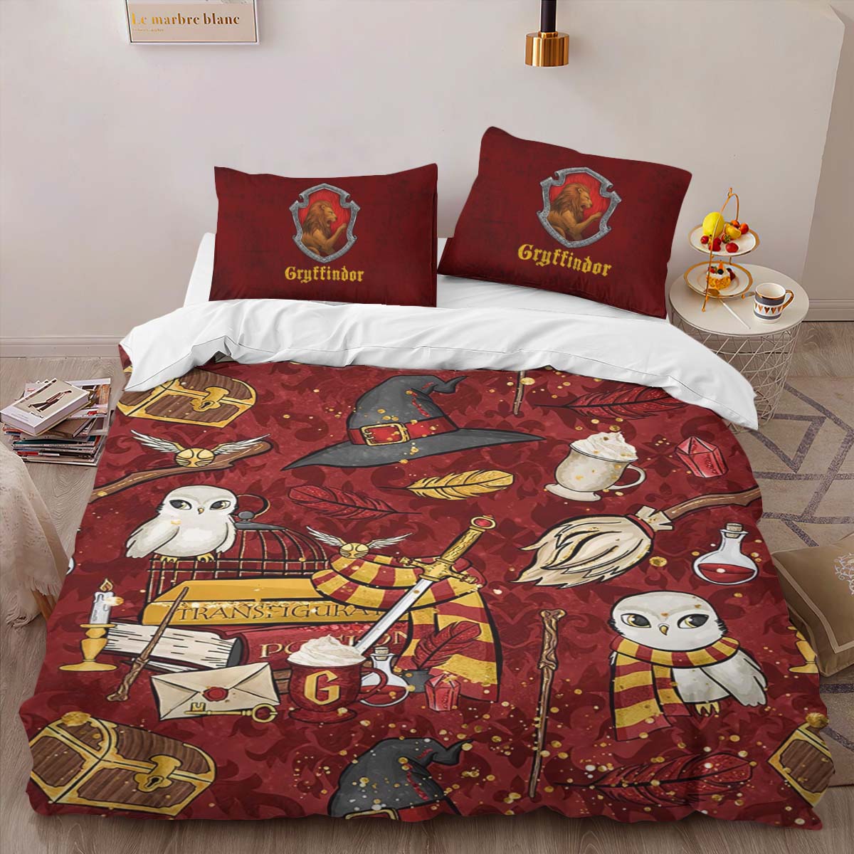 Housse De Couette Maison Gryffondor Harry Potter 15 Parure de lit Ensemble De Literie – Image 2