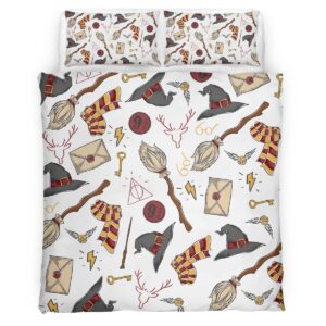 Housse De Couette Symboles Maison Gryffondor Harry Potter Parure de lit Ensemble De Literie