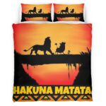Housse De Couette Hakuna Matata Le Roi Lion Personnages 2 Parure de lit Ensemble De Literie