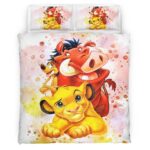 Housse De Couette Hakuna Matata Le Roi Lion Personnages 5 Parure de lit Ensemble De Literie