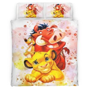 Housse De Couette Hakuna Matata Le Roi Lion Personnages 5 Parure de lit Ensemble De Literie