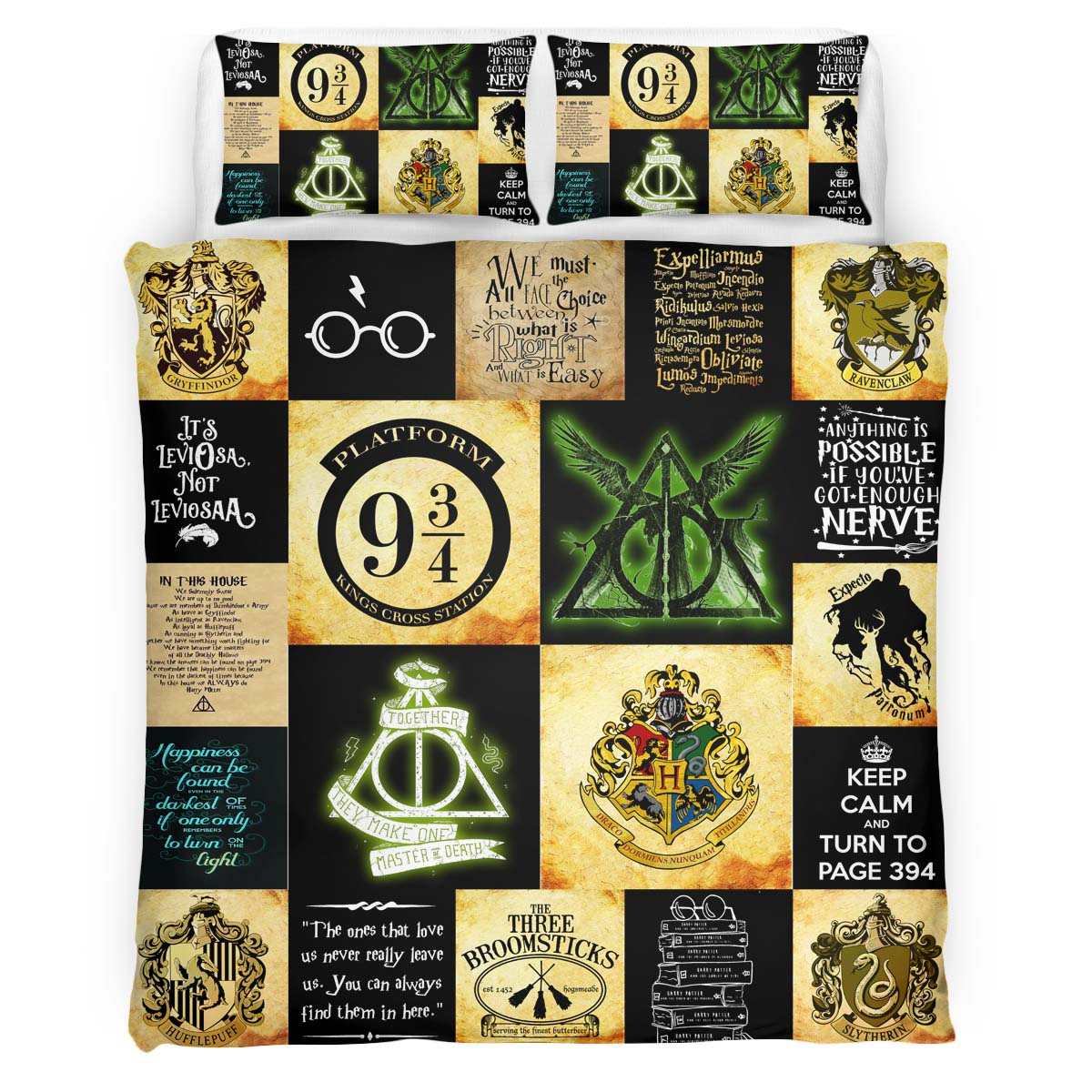 Housse De Couette Harry Potter 2 Parure de lit Ensemble De Literie