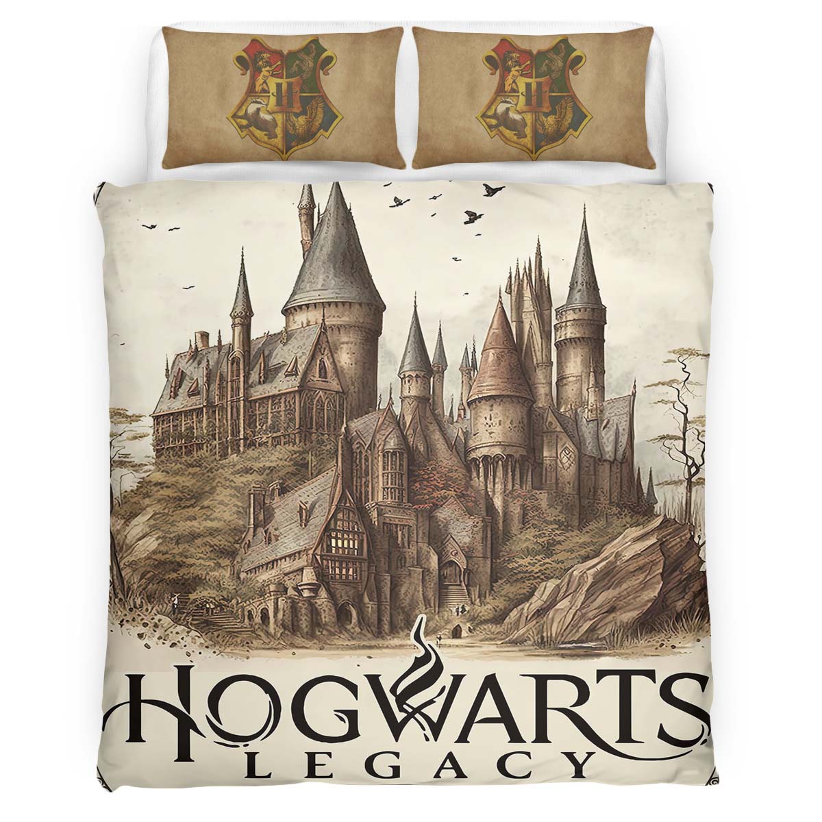 Housse De Couette Harry Potter et Hogwarts Legacy Parure de lit Ensemble De Literie