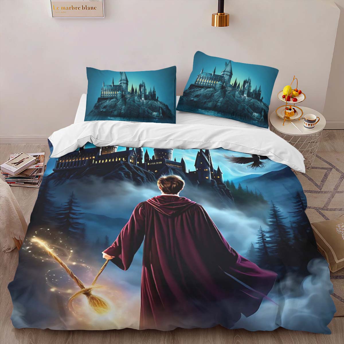 Housse De Couette Harry Potter et l’École de Poudlard Parure de lit Ensemble De Literie – Image 2