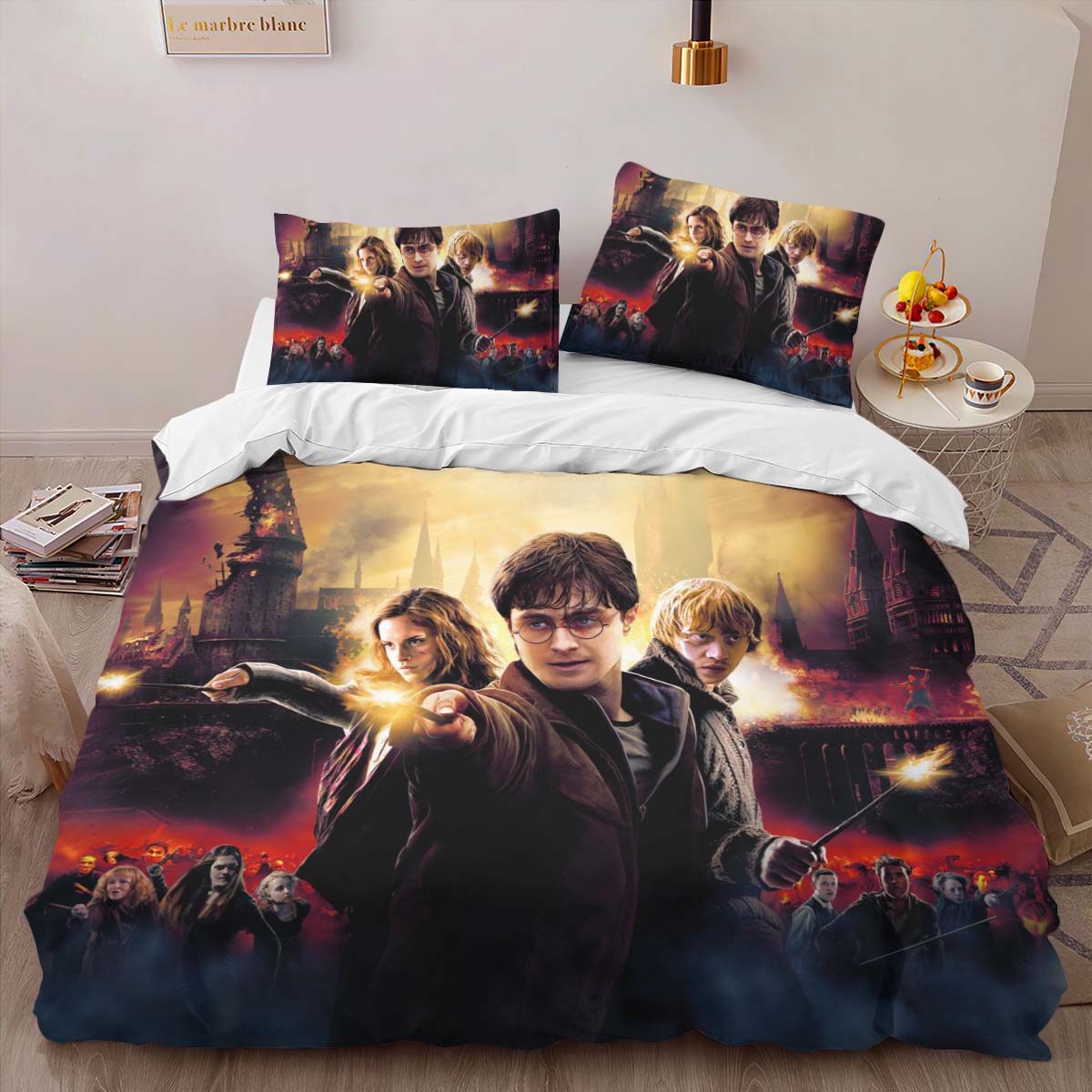 Housse De Couette Harry Potter et les Reliques de la Mort Parure de lit Ensemble De Literie – Image 2