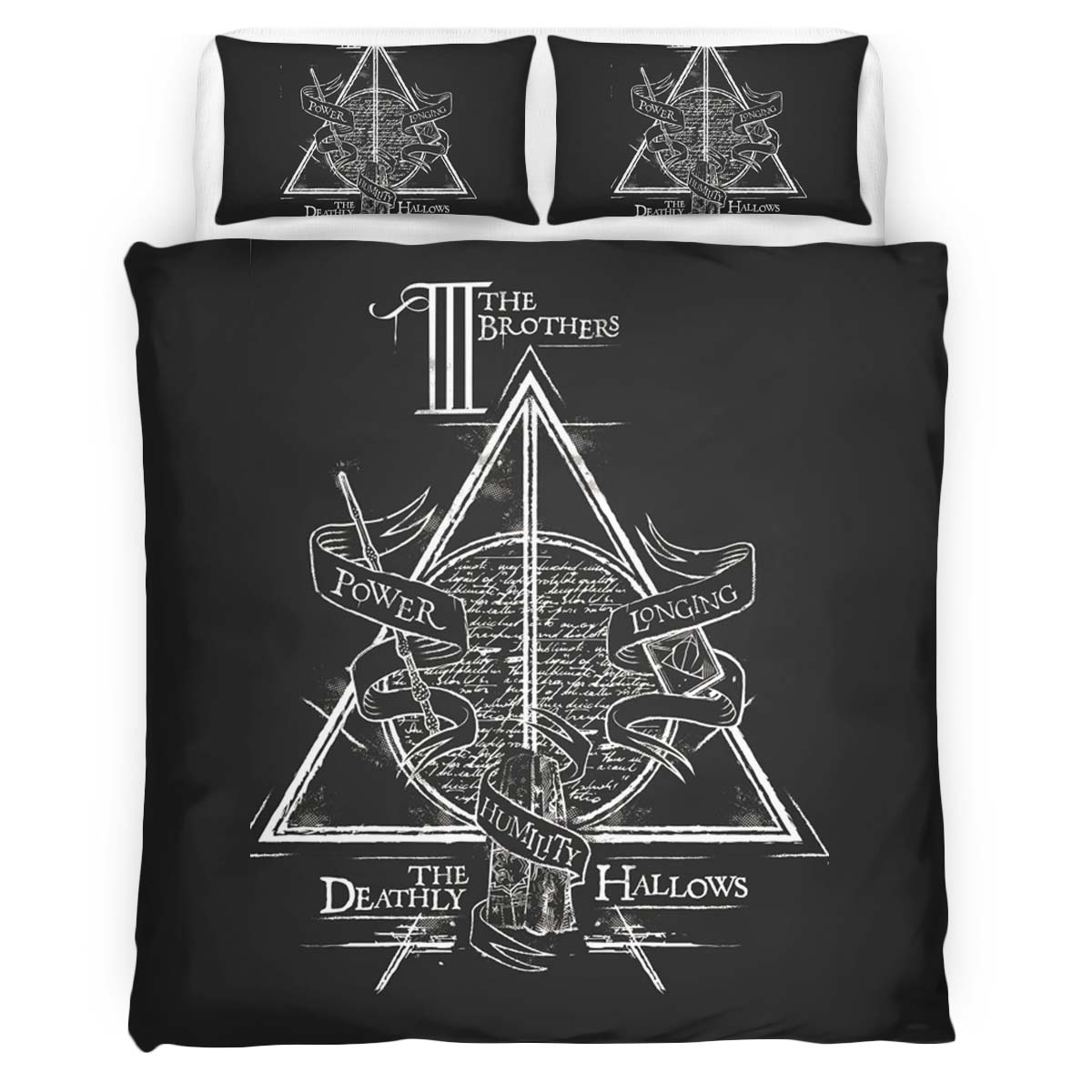 Housse De Couette Harry Potter Les Reliques de la Mort – Les Frères Parure de lit Ensemble De Literie