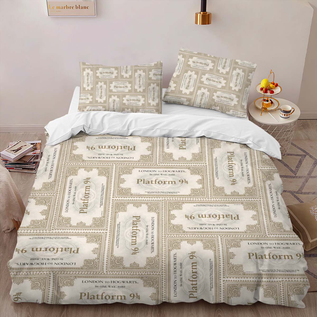 Housse De Couette Billet Quai 9¾ Poudlard Express Harry Potter Parure de lit Ensemble De Literie – Image 2