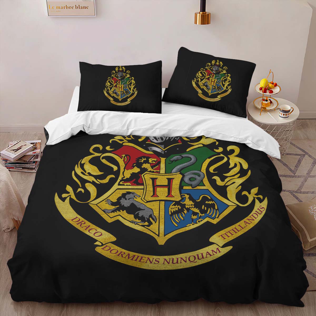 Housse De Couette Harry Potter École de Poudlard 10 Parure de lit Ensemble De Literie – Image 2