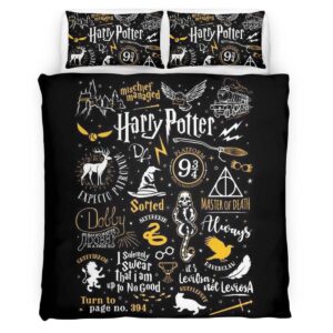 Housse De Couette Harry Potter École de Poudlard 12 Parure de lit Ensemble De Literie