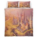 Housse De Couette Harry Potter École de Poudlard 4 Parure de lit Ensemble De Literie