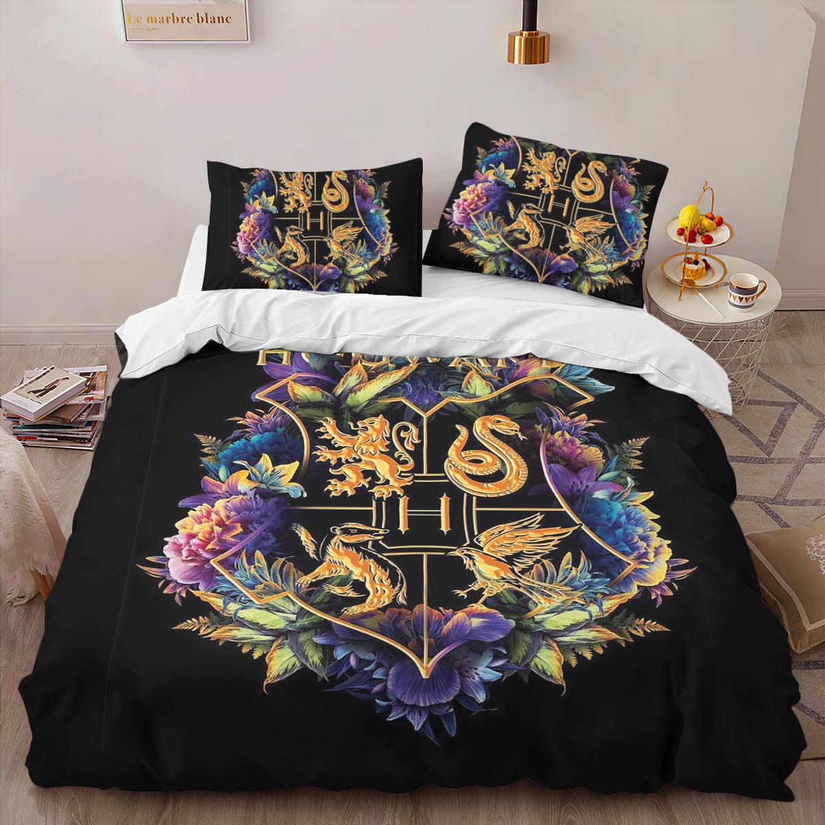 Housse De Couette Harry Potter École de Poudlard 6 Parure de lit Ensemble De Literie – Image 2