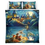 Housse De Couette Harry Potter École de Poudlard 9 Parure de lit Ensemble De Literie